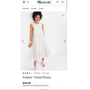 Madewell Cattail Tiered Dress